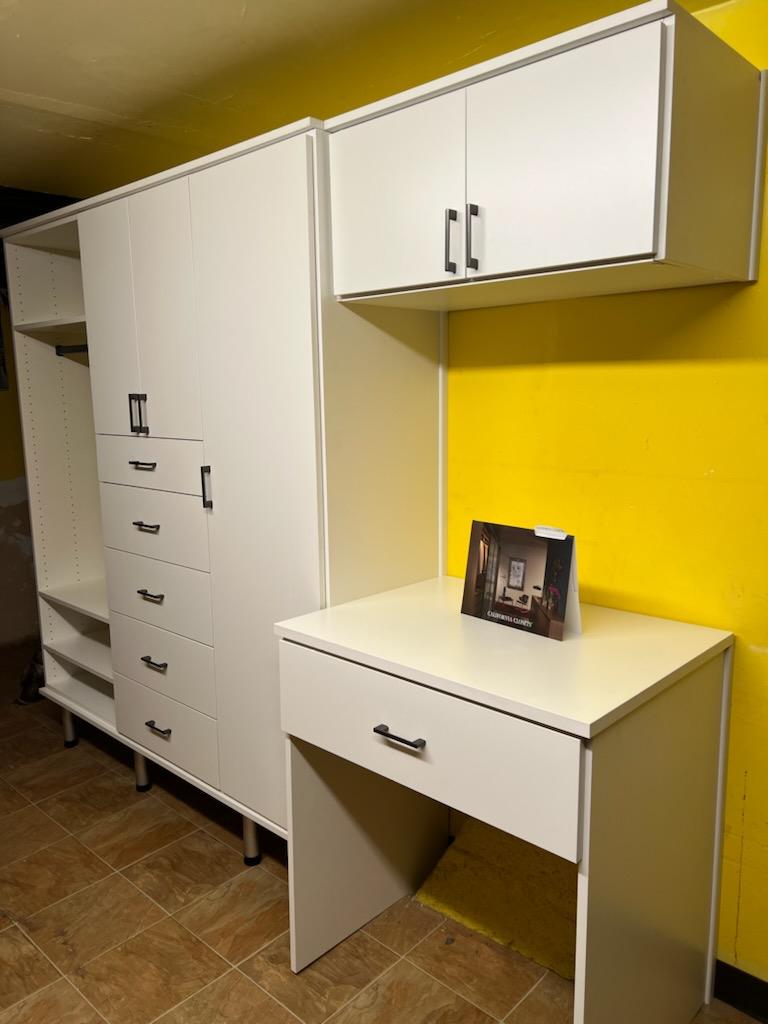 Here’s a look at the California Closets project for the mother-daughter AFS resource family. The addition of cabinets and closet space helped make the space more functional and organized (2 of 3).